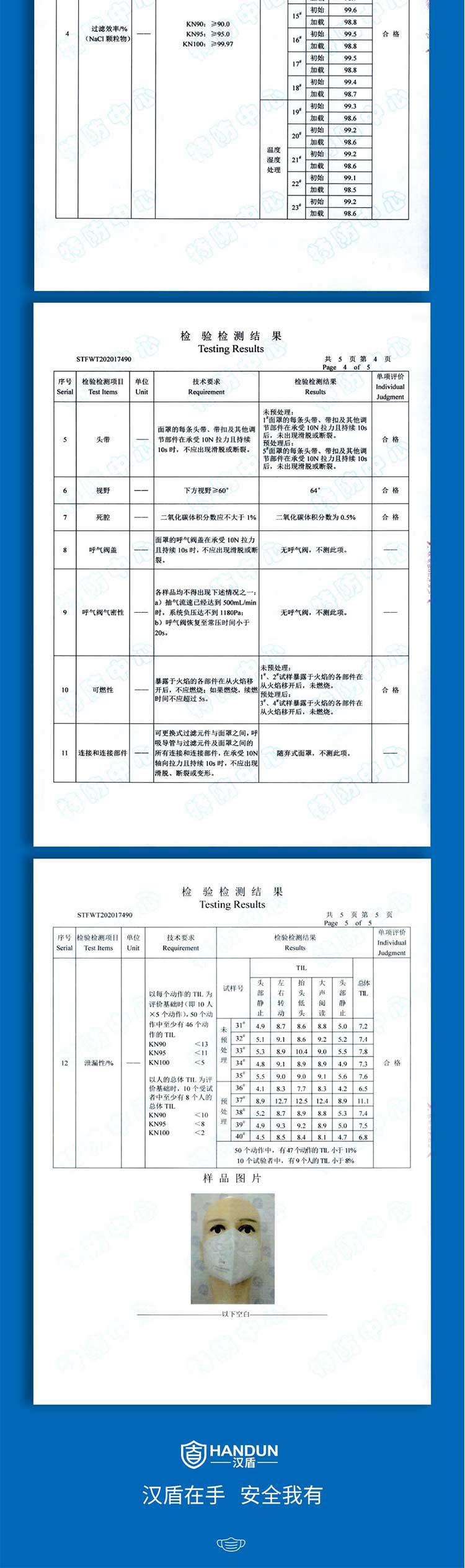 汉盾 HD9521 KN95折叠式口罩 （耳带式，独立装）