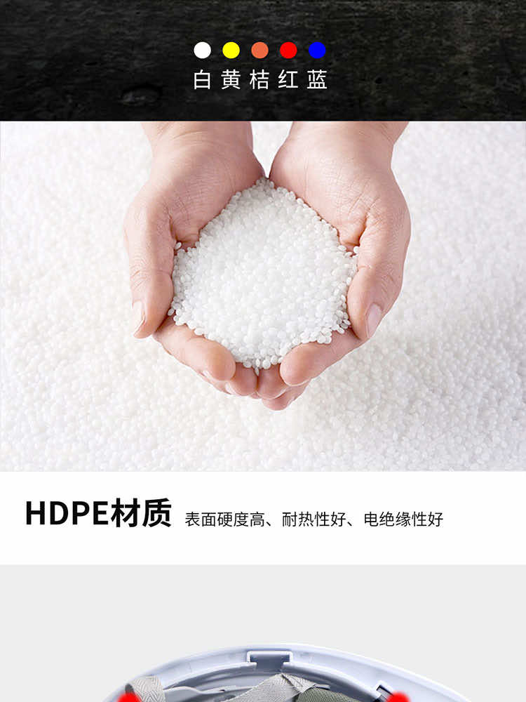 汉盾劳保批发 HT35 三筋HDPE透气安全帽